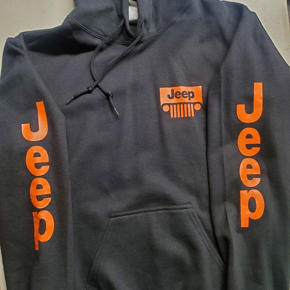 New hoodie orange jeep unisex
